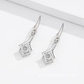 CZ Zircon Drop Earring 925 Silver Wedding Earrings